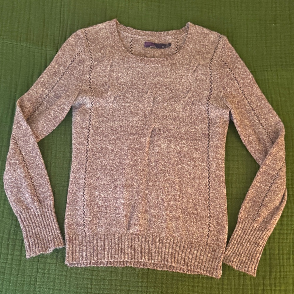 Prana wool cable knit sweater, medium
